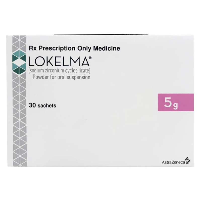 Bột pha hỗn dịch uống Lokelma điều trị tăng kali máu (30 gói x 5g) - 